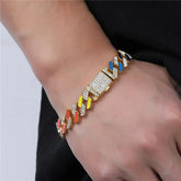 Pulseira 12mm Multi-Color Cuban Mythice