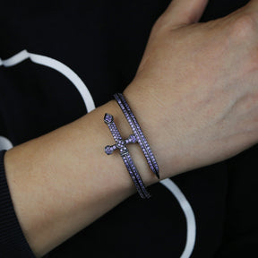 Bracelete 6mm Iced Sword Roxo Mythice