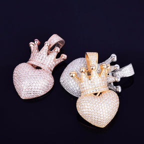 Pingente Crown Heart + Corrente de Brinde