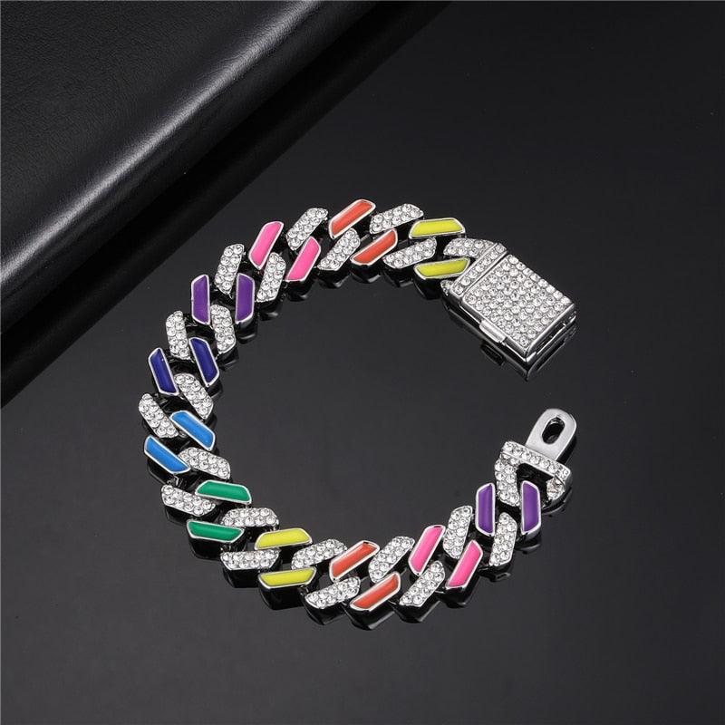 Pulseira 12mm Multi-Color Cuban Mythice