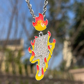 Pingente Raio Luminoso + Corrente de Brinde