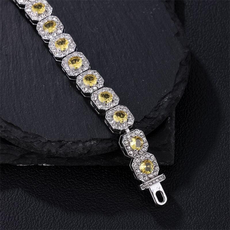 Pulseira 11mm Yellow Crystal Tennis Mythice